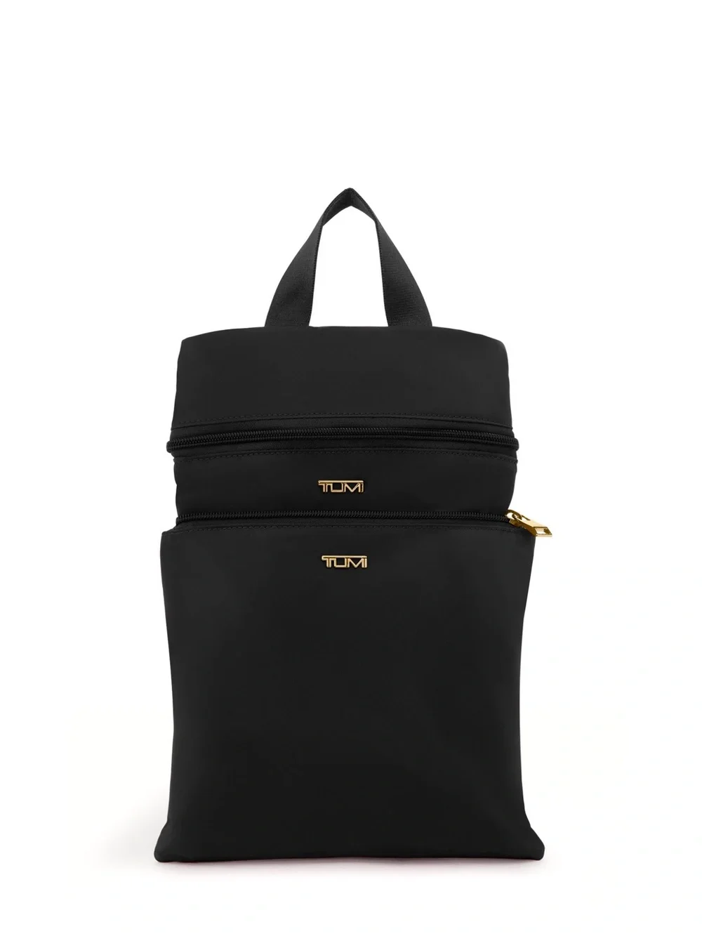 NEW! Tumi Black Nylon Just in Case Backpack with Gold-Tone Hardware Accents